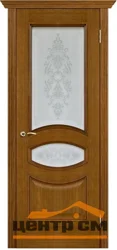 Дверь Porte Vista Ницца стекло Фантазия античный дуб тон 14 60, шпон