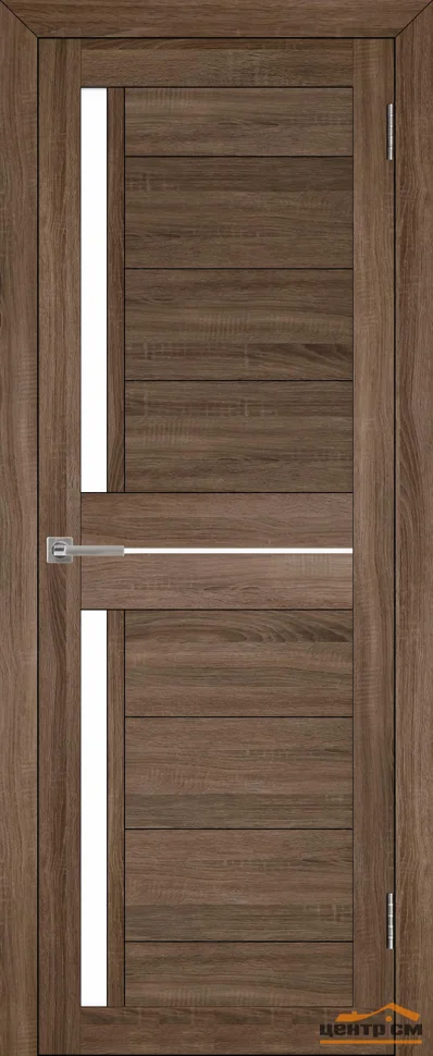Дверь Uberture LIGHT Модель 2121 частичное стекло, серый велюр 70, экошпон