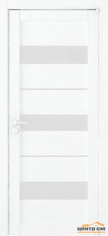 Дверь Uberture LIGHT Модель 2126 частичное стекло, белый велюр 60, экошпон