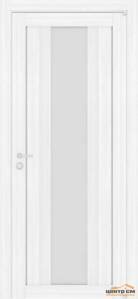 Дверь Uberture LIGHT Модель 2191 частичное стекло, белый велюр 60, экошпон