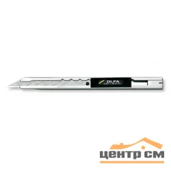 Нож технический 9мм, OLFA, для графических работ, корпус из нержавеющей стали