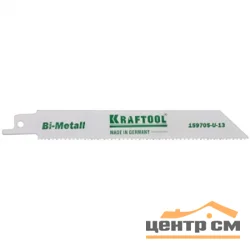 Полотно KRAFTOOL "INDUSTRIE QUALITAT" для эл/ножовки, Bi-Metall, по металлу, дереву, шаг 1,8-2,5мм, 180мм