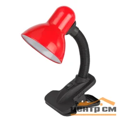 Лампа настольная на прищепке ЭРА красный N-102-E27-40W-R