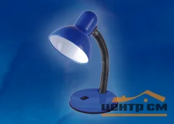 Лампа настольная Uniel голубой TLI-204, 60W Е27 (пакет)