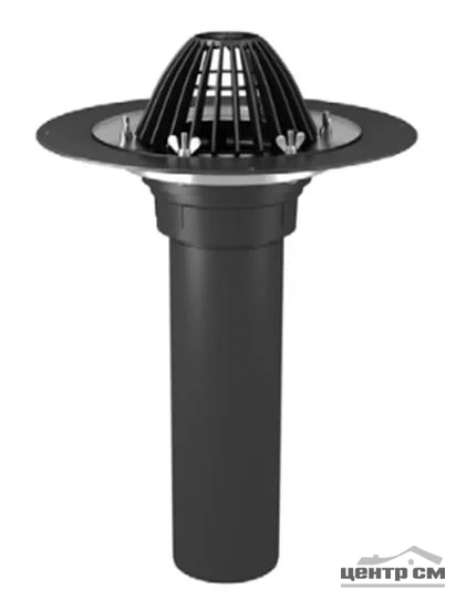Воронка Термоклип тип ВФ 110х165мм с обжимным фланцем и листвоуловителем без нагревательного элемента