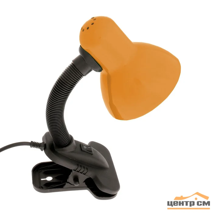Лампа настольная на прищепке Uniel TLI-222 оранжевый, 60W Е27 (пакет)