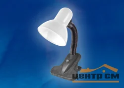 Лампа настольная на прищепке Uniel TLI-202 белый, 60W Е27 (пакет)