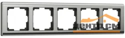 Рамка 5-местная Werkel Metallic, глянцевый никель, WL02-Frame-05 , W0051602