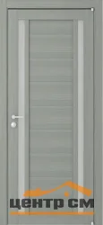 Дверь Uberture LIGHT Модель 2122 частичное стекло, велюр графит 60, экошпон