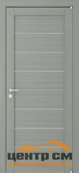 Дверь Uberture LIGHT Модель 2125 частичное стекло, велюр графит 60, экошпон