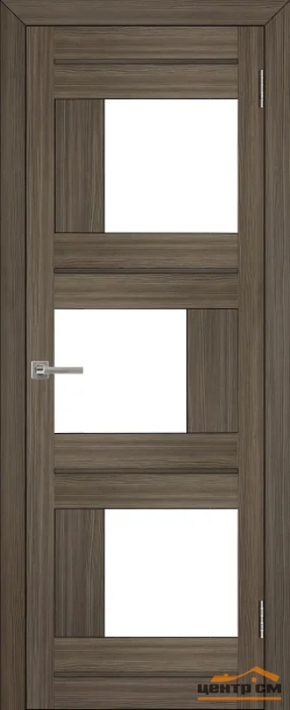 Дверь Uberture LIGHT Модель 2181 частичное стекло, велюр графит 60, экошпон