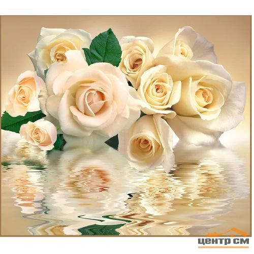 Фотообои ТУЛА VIP Белые розы 294/260 12 листов VOSTORG COLLECTION