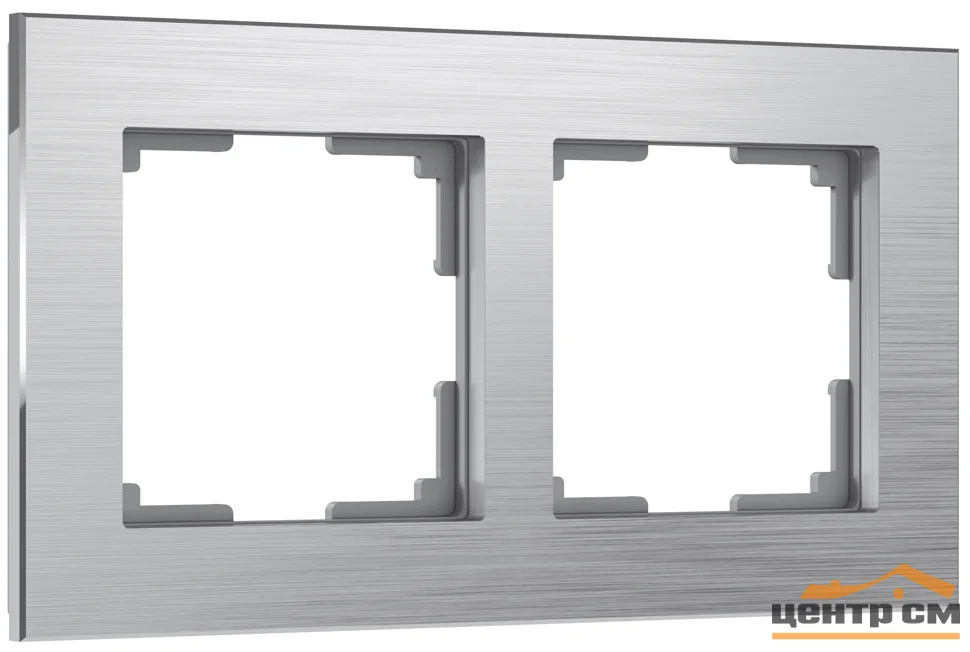 Рамка 2-местная Werkel Aluminium, алюминий, WL11-Frame-02 , W0021706