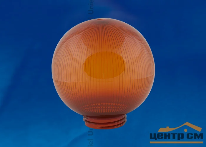 Плафон-шар призматический, БРОНЗОВЫЙ для садовых светильников, d=300мм Uniel (к 10407190)