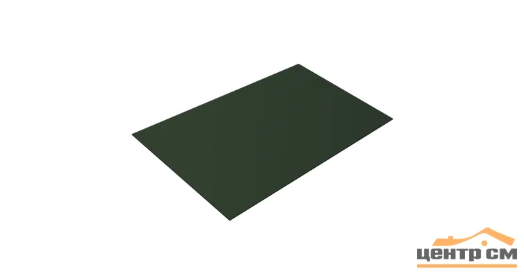 Плоский лист Quarzit Matt RAL6020 (хромовая зелень), 0.5мм, 1.25*2м (в пленке)
