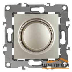 Светорегулятор поворотно-нажимной Эра12, шампань (400ВА 230В), арт.12-4101-04