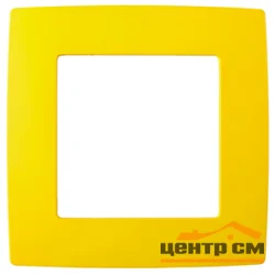 Рамка 1-местная Эра12, жёлтый, арт.12-5001-21