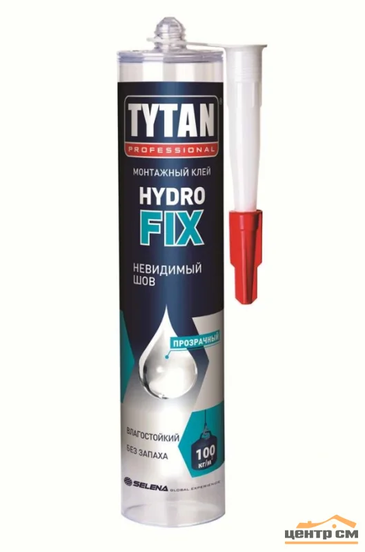 Клей монтажный прозрачный TYTAN Professional Hydro fix 310 мл (Т-ра перевозки не ниже +5град)