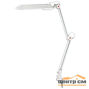 Лампа настольная на струбцине ЭРА белый NL-201-G23-11W-W