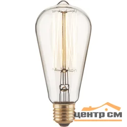 Лампа накаливания 60W Е27 220V Конус прозрачный (ST64) Elektrostandard Винтаж