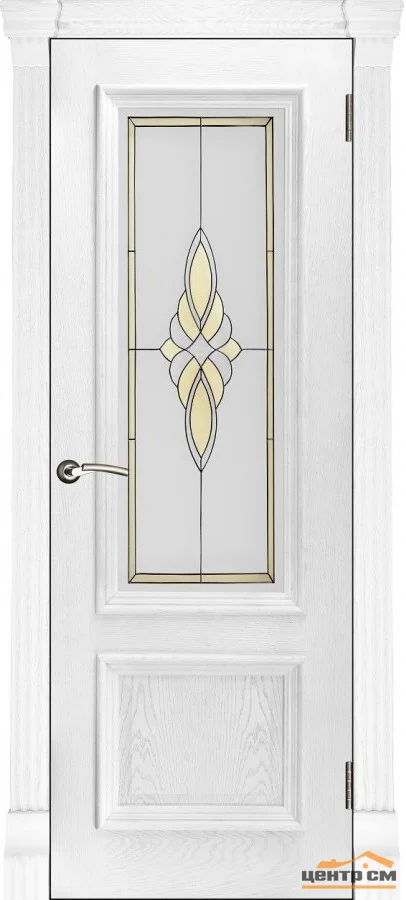 Дверь "Ульяновские двери" Корсика стекло Маэстро дуб perla 60, шпон