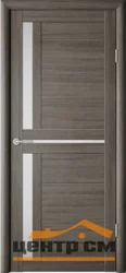 Дверь ТЕРРИ №27 экошпон серый частичное стекло 70