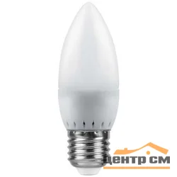 Лампа светодиодная 7W E27 230V 2700K (желтый) Свеча матовая (C37) SAFFIT, SBC3707*