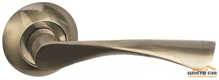 Ручка дверная BUSSARE на круглой накладке CLASSICO A-01-10 ANT.BRONZE (античная бронза)