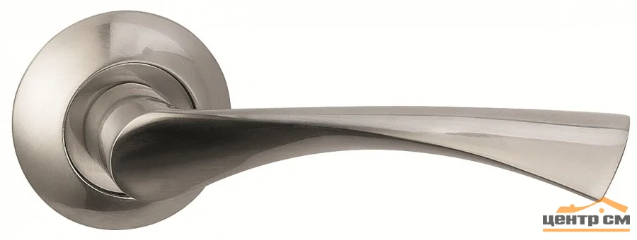 Ручка дверная BUSSARE на круглой накладке CLASSICO A-01-10 S.CHROME (хром матовый)