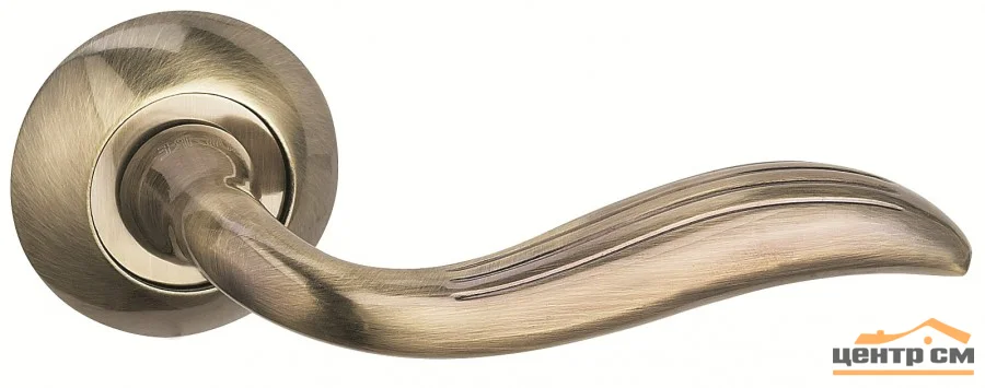 Ручка дверная BUSSARE на круглой накладке PASSADO A-35-10 ANT. BRONZE (античная бронза)