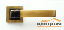 Ручка дверная BUSSARE на квадратной накладке STRICTO A-67-30 COFFEE BLACK/MOККA (кофе черный/мокко)