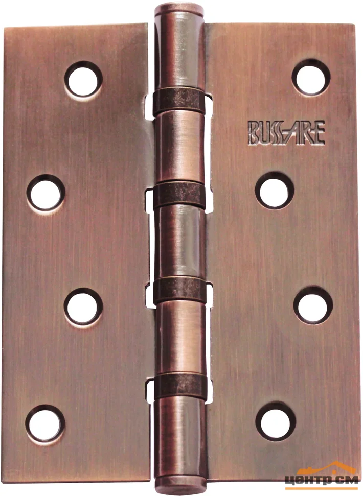 Петля дверная BUSSARE с четырьмя подшипниками, универсальная B020-C 100X75X2.5-4BB-1AC (античная медь)