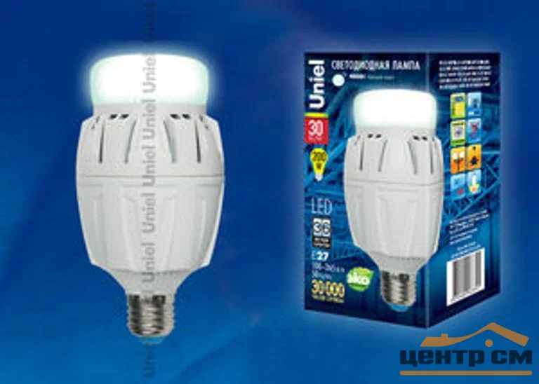 Лампа светодиодная 30W E27 100-265V (белый) Uniel NW/FR ALP01WH