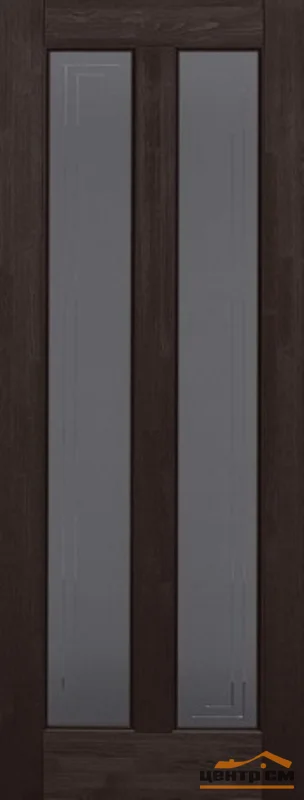Дверь ОКА "Соренто" стекло графит венге 60 (браш массив сосны)