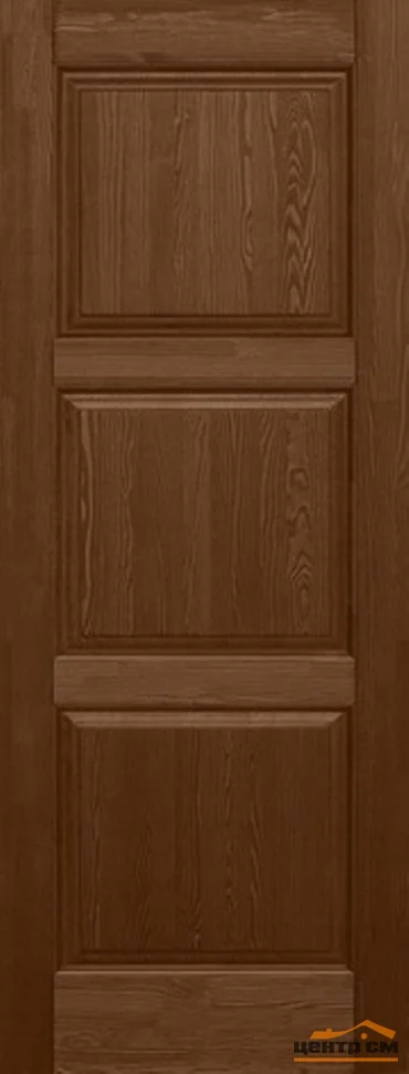 Дверь ОКА "Турин" глухая античный орех 80 (браш массив сосны)