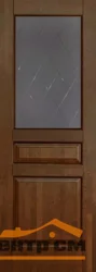 Дверь ОКА "Валенсия" стекло графит античный орех 60 (массив ольхи)