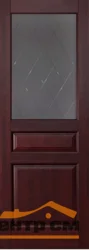 Дверь ОКА "Валенсия" стекло графит махагон 60 (массив ольхи)