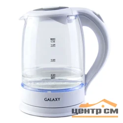 Чайник электрический Galaxy GL 0553 белый, 1,7л 2200 Вт с подсветкой