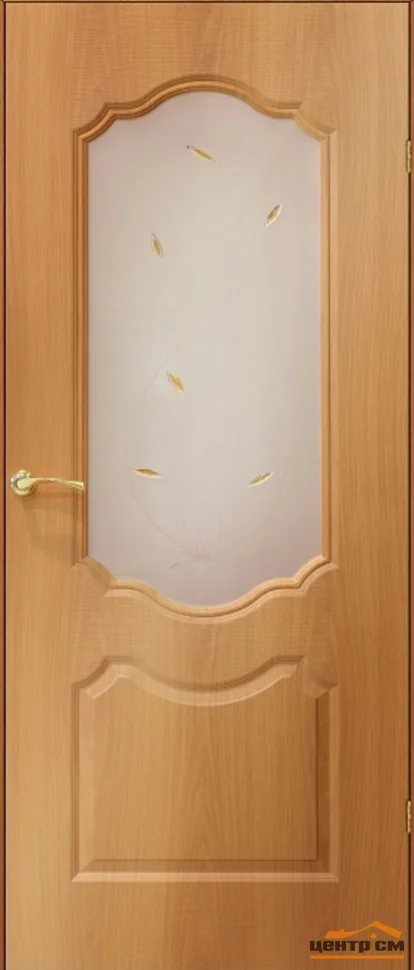 Дверь ТЕРРИ Мечта "Канадка-ламинат", миланский орех, со стеклом с фьюзингом 60, Ламинат 3D
