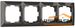Рамка 4-местная Werkel Snabb basic, серо-коричневый, WL03-Frame-04