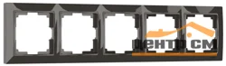 Рамка 5-местная Werkel Snabb basic, серо-коричневый, WL03-Frame-05