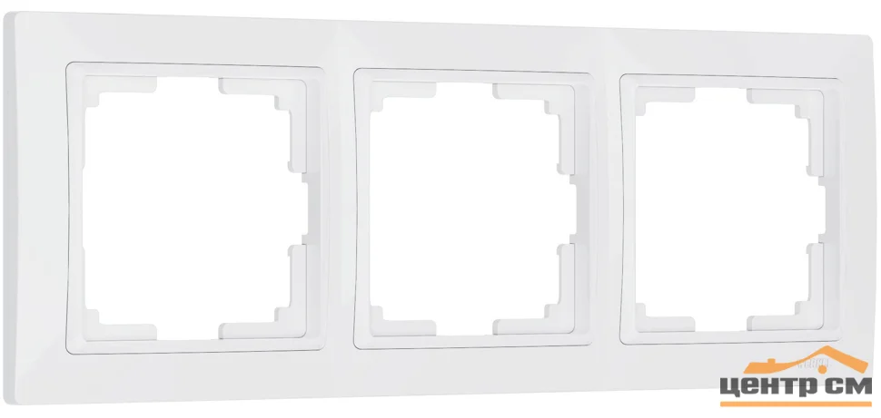Рамка 3-местная Werkel Snabb basic, белый, WL03-Frame-03-Basic-white, W0032001
