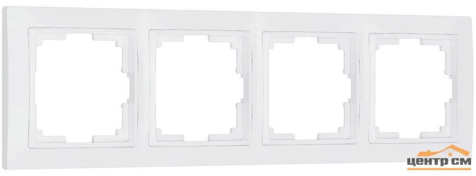 Рамка 4-местная Werkel Snabb basic, белый, WL03-Frame-04-Basic-white , W0042001