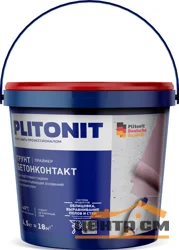 Грунт бетоноконтакт PLITONIT БЕТОНКОНТАКТ для гладких и слабовпитывающих оснований 4,5 кг