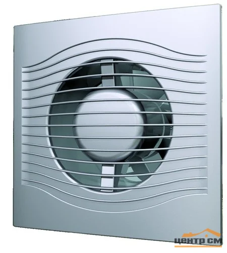 Вентилятор осевой вытяжной c обратным клапаном D 100, декоративный (Gray metal), ЭРА