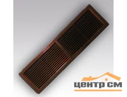 Решетка вентиляционная переточная двухсторонняя АБС 450х91, коричневая, ЭРА