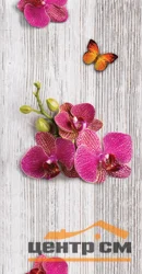 Панель ПВХ 0,25*2,7м Термопечать Орхидея малиновая/Цветы джунглей 0150 8мм