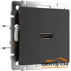 Розетка HDMI СП Werkel черный матовый, WL08-60-11