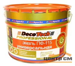Эмаль ПФ-115 ярко-красная (RAL 3020) 2,8 кг DecoTech ГОСТ 6465-76 (Т-ра перевозки не ниже -4град)