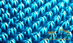 Коврик-дорожка ТРАВКА на ПВХ основе, синий металлик 0,90х15м SunStep